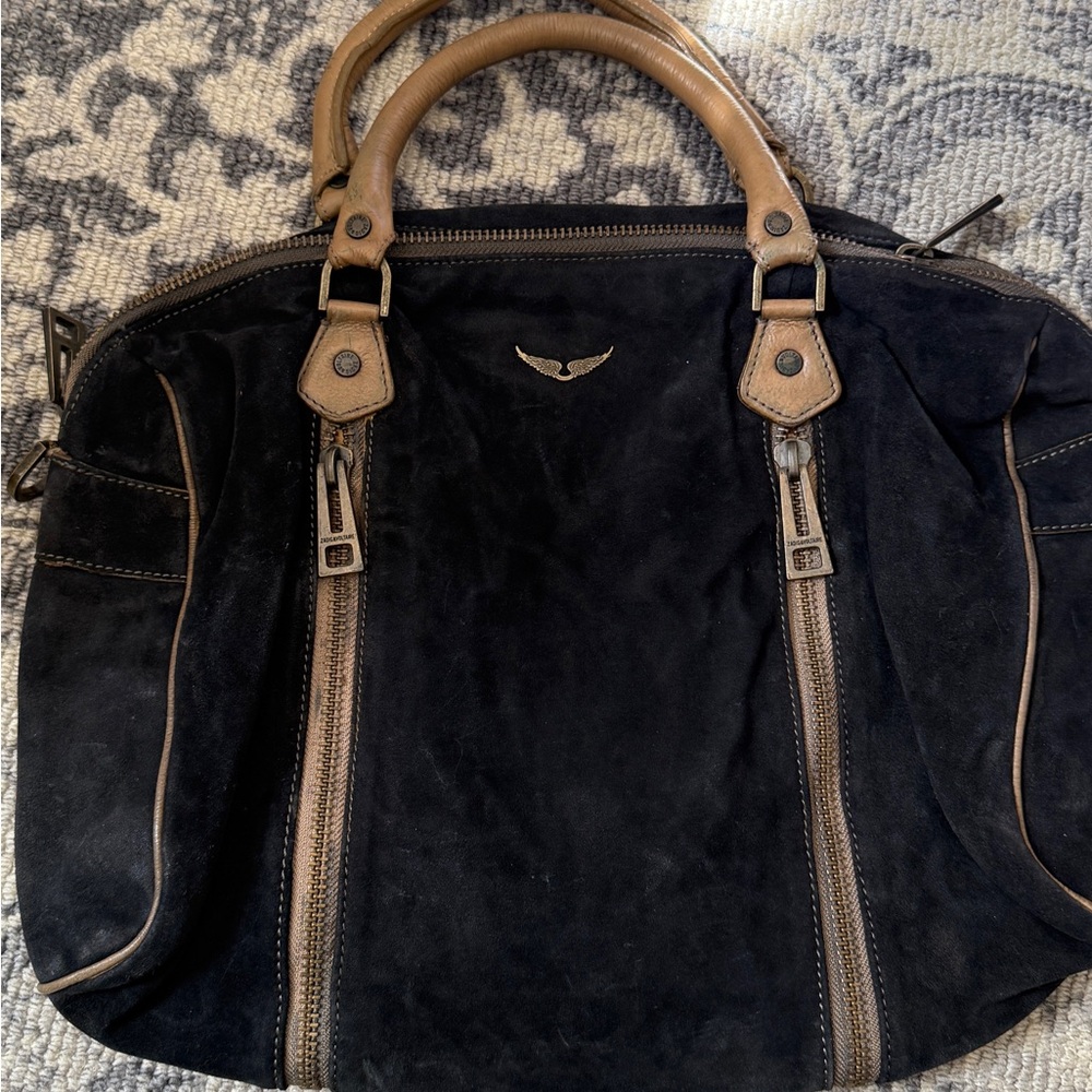 Black and Tan Leather Handbag